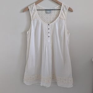Maeve by Anthropologie Off White Sleeveless Top